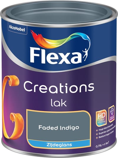 Flexa - Creations Lak Zijdeglans - Faded Indigo - 750 Ml