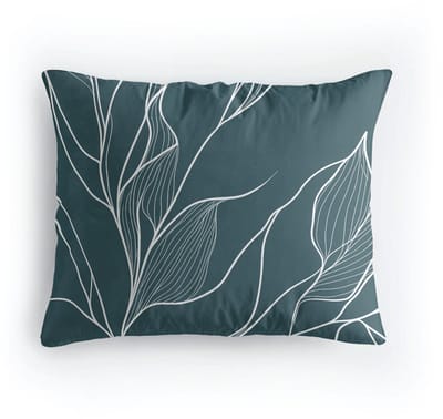 Zelesta Pure Design Katoen Kussensloop set van 2 - White Leaves 60x70cm
