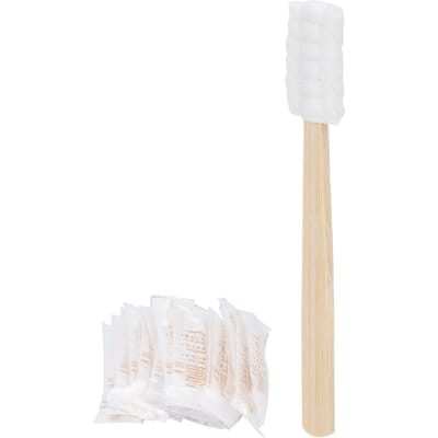 Lot de 30 brosses à dents jetables pour soins bucco-dentaires post-partum, bâtonnet de nettoyage buccal au citron beige
