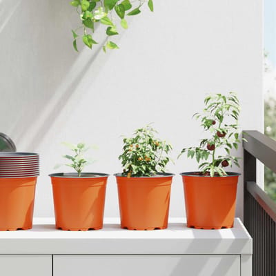vidaXL - Ronde - Bloempot - 50 - st - Terracotta - Ø - 15 - x - 13 - cm - Kunststof