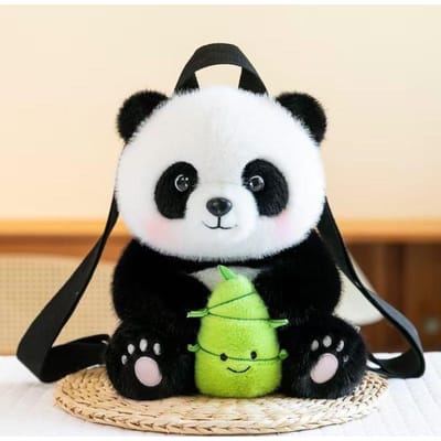 Schattige Panda Pluche Rugzak Kinder Pluche Panda Tas Bamboe Zacht Gevuld Dier Panda Crossbody Tas Voor Kinderen En Volwassenen Squishy 28cm