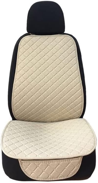 Autostoelkussens - Rugleuningkussens - Voor- en achterrugkussens - Autostoelhoezen - Linnen - Universeel - Beschermers - Voor auto-interieurs - Beige