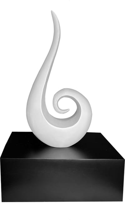 Kunst As Urn - 3.5 Liter - Sculptuur - Handgemaakte urn - Urn - Crematie Urn - Uniek - Voor Huisdieren of Menselijk As - Crematie As - Decoratie Urn - Pure White