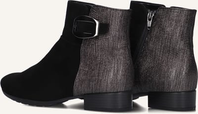 Gabor 714.1 Enkellaarsjes - Enkelboots met rits - Dames - Zwart - Maat 38
