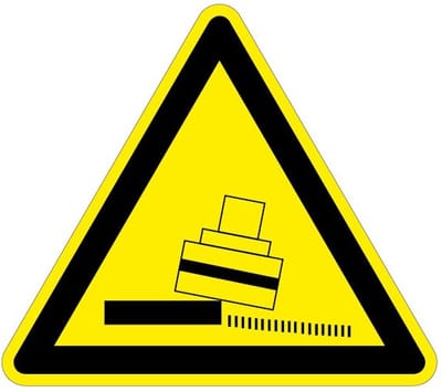 Waarschuwingssticker kantelgevaar 50 mm - 10 stuks per kaart