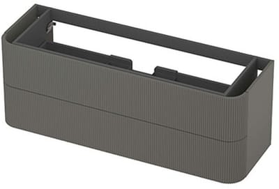 INK - Afgeronde Onderkast Gelakt 2 Laden Softclose met Gefreesd Front Tbv Grepen - 1400x450x520 Mm - Mat Beton Groen