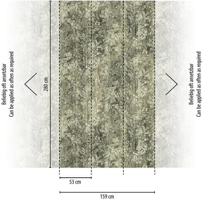 TROPISCH REGENWOUD FOTOBEHANG | Verouderde tinten - Groen Grijs - Livingwalls The Wall II