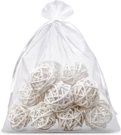 Organza Zakjes 55 x 75 cm | 3 stuk | Wit | Cadeauzakjes Geschenkzakjes Cadeau Verpakking Geurzakjes Snoepzakjes Bruiloft decoratie