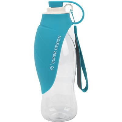 Gobelet d'eau pour animaux de compagnie Bouteille d'eau de voyage portable pour chien Gobelet à boire pour chiens chats et lapins Bleu bleu