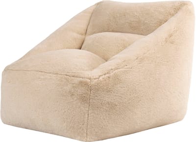 icon - Natalia XL Zitzak Fauteuil - Fluffy Pluche Imitatiebont - Crème