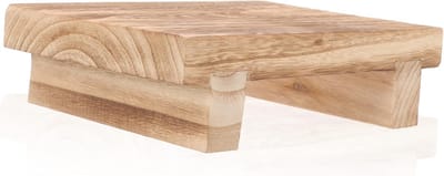 Houten Voetenbankje - Opstapje Krukje - Thuisgebruik Kantoor - Multifunctioneel Ontwerp - 25X18CM - Natuurlijk Hout