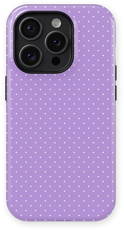 Micro Dots Tough Hoesje geschikt voor iPhone 14 Pro | Geschikt Voor Mag | Stippen Motief Backcover geschikt voor iPhone 14 Pro Mauve Dots