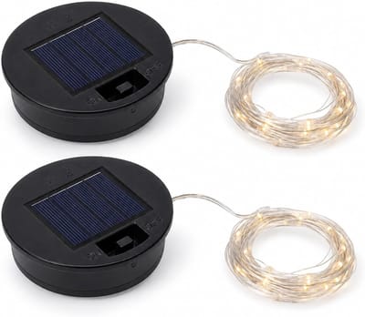 Set van 2 Waterdichte 8 cm LED Lampen voor Buitenverlichting, Tuinlanternen en Decoratie, Ideaal voor DIY Projecten