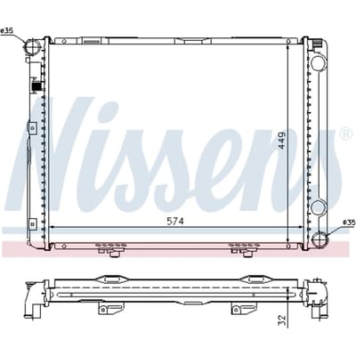 Radiator, motorkoeling NISSENS 62732A