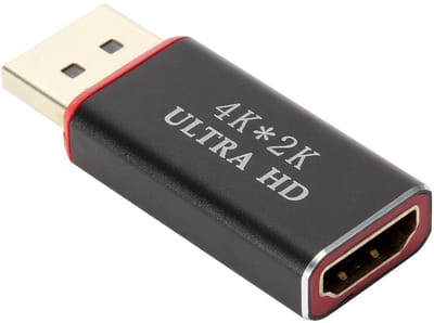 Displayport (DP) Male naar HDMI Female adapter kabel converter - 4K - voor o.a. monitor, laptop en beamer - zwart