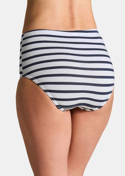 Set katoenen heupslips - wit / marine - Gr. 38 van Goldner Fashion
