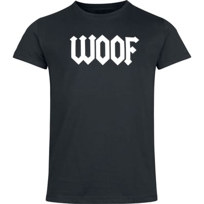 Peanuts T-shirt - WOOF - S tot 3XL - voor Mannen - zwart