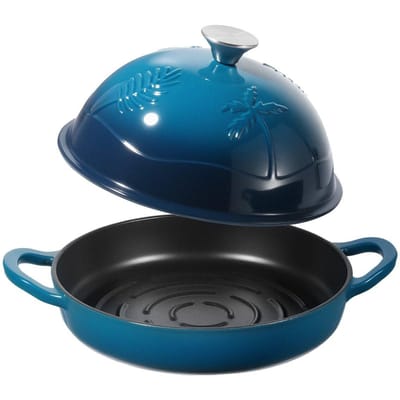 Cocotte en fonte émaillée, Pot de 4,7 L pour la cuisson du pain au levain, Poêle Cookware Robuste avec Couvercle et Double Poignée, Compatible Four et Induction jusqu'à