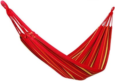 Outdoor Hangmat - Kampeer Swing - Ontspannen Buiten - Anti-Rollover Veiligheid - 200x100 cm - Rood