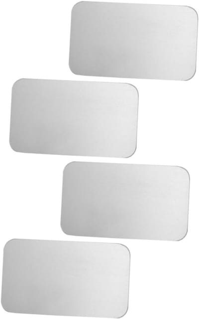 Koelplaat voor Dieren - Verkoelend Matje - Zomerse Rust - Geen Stroom Nodig - 4 Stuks 12x8cm - Zilver
