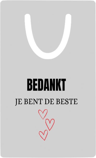 Hacebo® - Bedankt je bent de beste metalen boekenlegger - Bedankt - mensen die je wilt bedanken - bedankje - Beste persoon - Cadeautje - kado Bladwijzer boekenleggers - 7.6 cm x 5cm