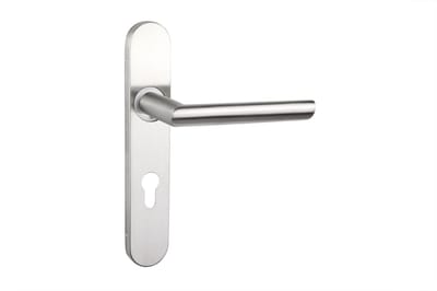Lavuzo deurkruk Ragusa RVS met afgerond schild PC72 | Per set | Deurklink met schild