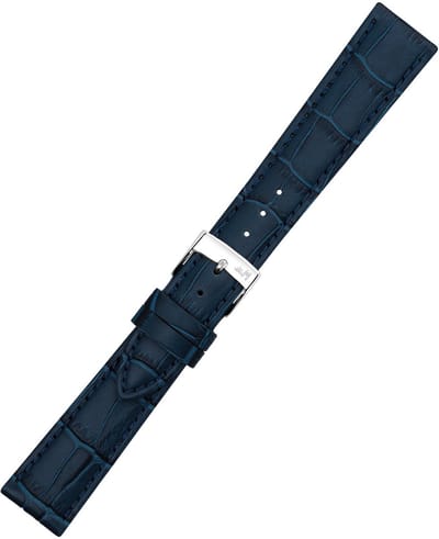 Morellato PMX061BOLLE IG Horlogebandje - Leer - Blauw - 20 mm