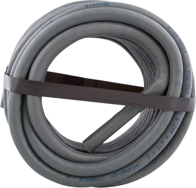 Grondkabel XMvK-as - Buitenkabel - Installatiekabel ondergronds gebruik - 2 x 2.5 mm² - 10 meter - Grijs
