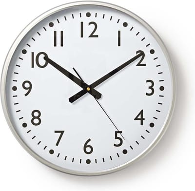 Nedis Easy To Read Numbers - clock - quartz - wall mountable - 38 cm - frame: aluminium