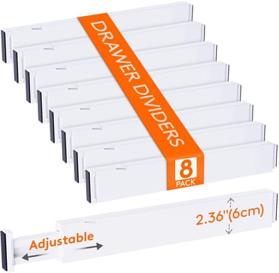 Cosensi - Keukenlade Organizer - Verstelbare Ladeverdeler - 6 cm Hoog - Plastic - Perfect voor Koken, Kleding en Make-up - Handig in Huis