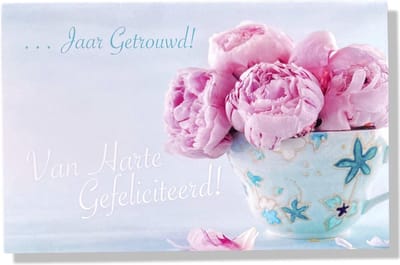 ... jaar Getrouwd! Luxe invulhuwelijk wenskaart ... jarig jubilieum - 12x17cm - Gevouwen kaart inclusief envelop - Huwelijkskaart