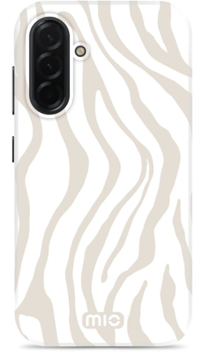 MIO Hoesje Geschikt voor Samsung Galaxy A57 - Compatibel met MagSafe / Qi2 - Hard Shell Back Cover Case Sandy Zebra