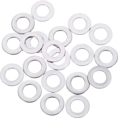 20 stuks M6 sluitringen, 6 x 12 x 0,8 mm verdikt 304 roestvrij staal, platte afstandhouders voor schroeven, bouten, auto's, industriële machines