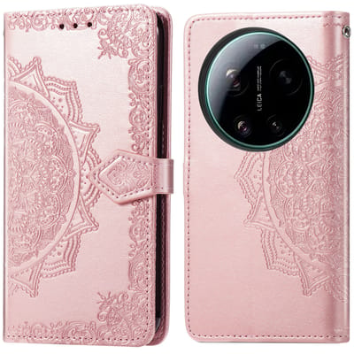 imoshion Hoesje - Geschikt voor Xiaomi 17 Ultra - Mandala Bookcase - Rose Gold