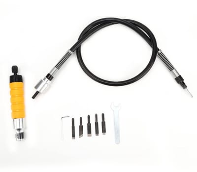 Professionele Houtbewerkingsbeitelset met 5 RVS Blades, Geel Handvat en Geschikt voor Machines tot 12.000RPM