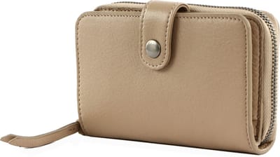 FREDsBRUDER Leren Portemonnee Fosa Wallet Feather Grey Beige