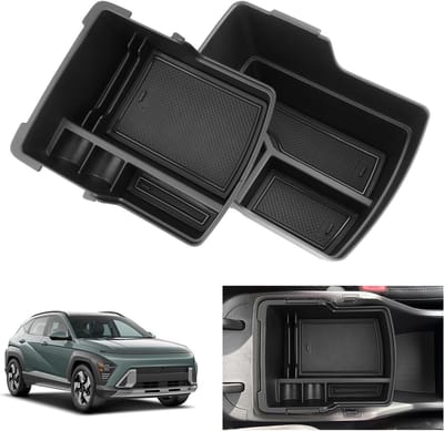 Center Console Opbergdoos voor Hyundai Kona SX2 EV Hybrid 2024-2026 - Organizer voor Versnellingspook en Armsteun, Ideaal voor Auto Accessoires en Interieur Verbetering