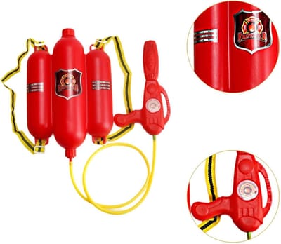 Brandweer Rugzak - Waterspeelgoed Kinderen - Watergevechten Tuin - Verstelbare Banden - 30 x 6 x 29 cm