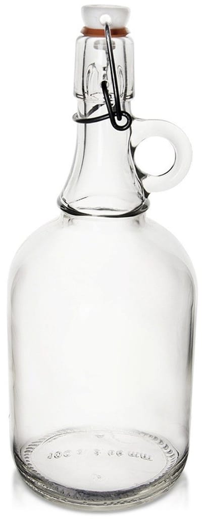 Orion - Retro Stijl Glazen Fles - 1L - Met Klip - Handvat