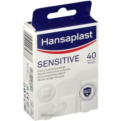 Hansaplast Sensitive Wondpleisters | Extra huidvriendelijk I Pijnloos te verwijderen 40 Pleister