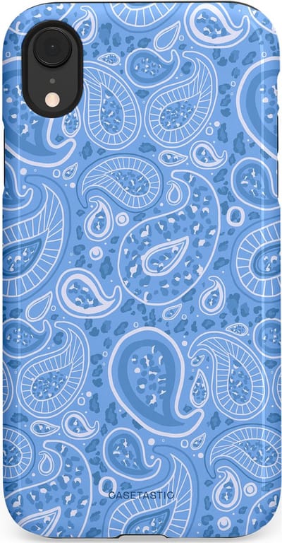 Casetastic Hoesje Geschikt voor Apple iPhone Xr - Stijlvolle Beschermende Duo-layer Case - Paisley verleiding
