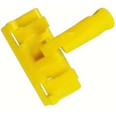 Truelle de Lissage pour Cloison Sèche à Manche Long Spatule à Mastic en Plastique Jaune Adaptateur de Lame à Enduire pour Réparation d'Angle, Finition Calfeutrage, Truelle de Finition Lisse yellow
