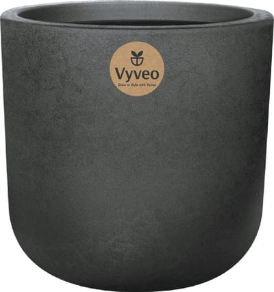 Vyveo - Bloempot Orena - 56x54 - Zilver metallic - Bloempot voor binnen en buiten - Lichtgewicht - Breukbestendig - Vorstbestendig - UV-bestendig