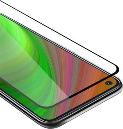 Cadorabo Screenprotector geschikt voor Oppo A72 Volledig scherm pantserfolie Beschermfolie in TRANSPARANT met ZWART - Gehard (Tempered) display beschermglas in 9H hardheid met 3D Touch