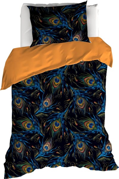 De Witte Lietaer Dekbedovertrek Peafowl Thai Curry - Eenpersoons - 140 x 200/220 cm - Katoen Satijn