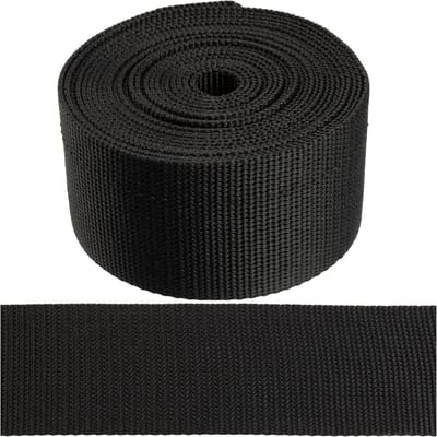 Polyamide Band - Webbing Stof - Klus Projecten - Hoge Slijtvastheid - 4 Meter 50mm - Zwart
