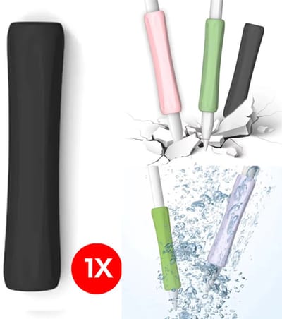 Actie4you® - Pencil Grip geschikt voor Apple Pencil 1/2 - Silicone Grip Holder - 1 stuk – Potlood Pen Hoes – Zwart