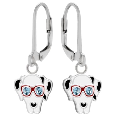 WeLoveSilver - oorbellen voor kinderen - zilveren oorhangers - dalmatiër