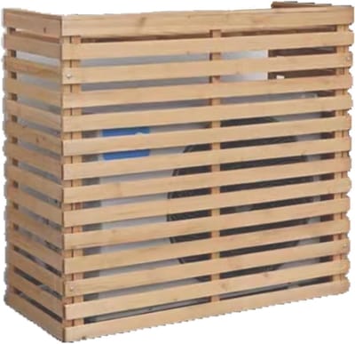 Airconditioner Hek - Buitenunit Omkasting - Tuin Verfraaien - Massief Hout - Medium Maat - Natuurlijk