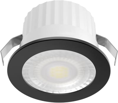 LED Veranda Spot Verlichting - Brinton Glowix - 3W 260 lm 38D - Aanpasbare Lichtkleur 3000K-4000K-6500K - Inbouw - Rond - Zwart - Ø44mm Buitenmaat - Ø32mm Zaagmaat